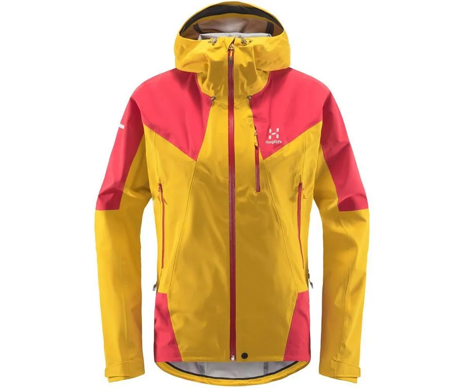 Haglöfs L.I.M Touring ProofJacket Women, Pumpkin yellow/hibiscus red Haglöfs L.I.M Touring ProofJacket Women, Pumpkin yellow/hibiscus red