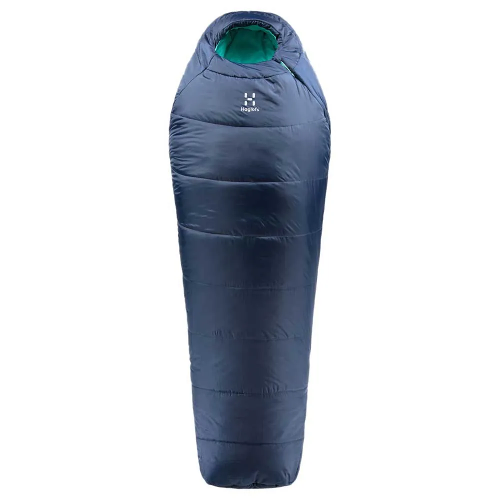 Haglöfs Musca -26ºc Sovsäck, Midnight blue / mint, Left Zipper