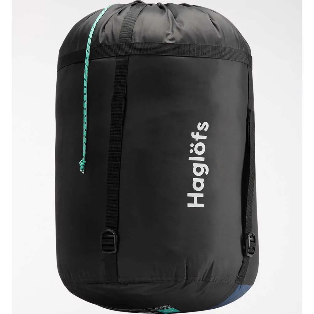 Haglöfs Musca -26ºc Sovsäck, Midnight blue / mint, Left Zipper