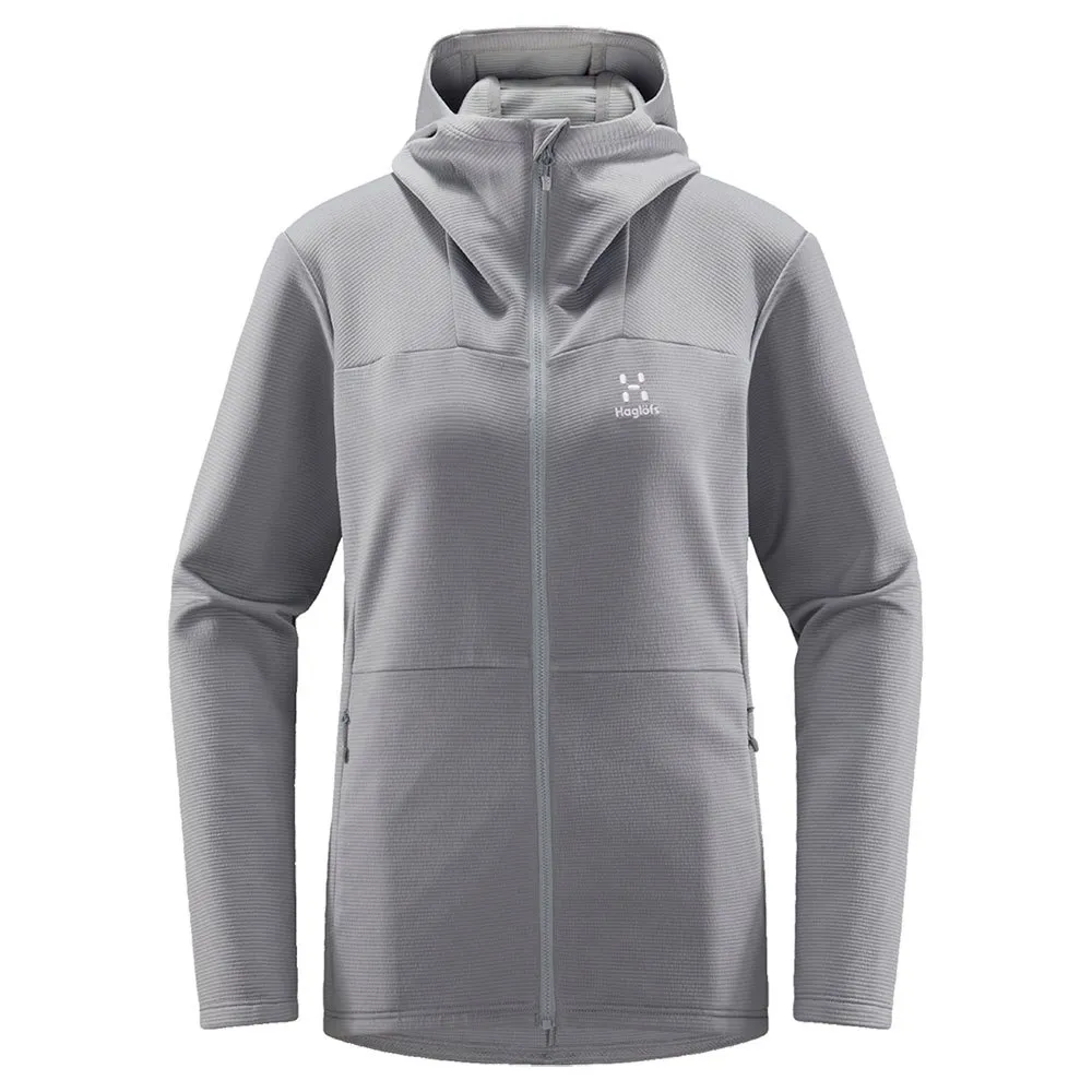 Haglöfs Willow Mid Sweatshirt Med Dragkedja, Concrete