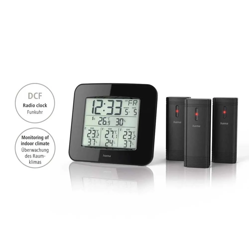 Hama Ews-trio Väderstation, Black, One Size