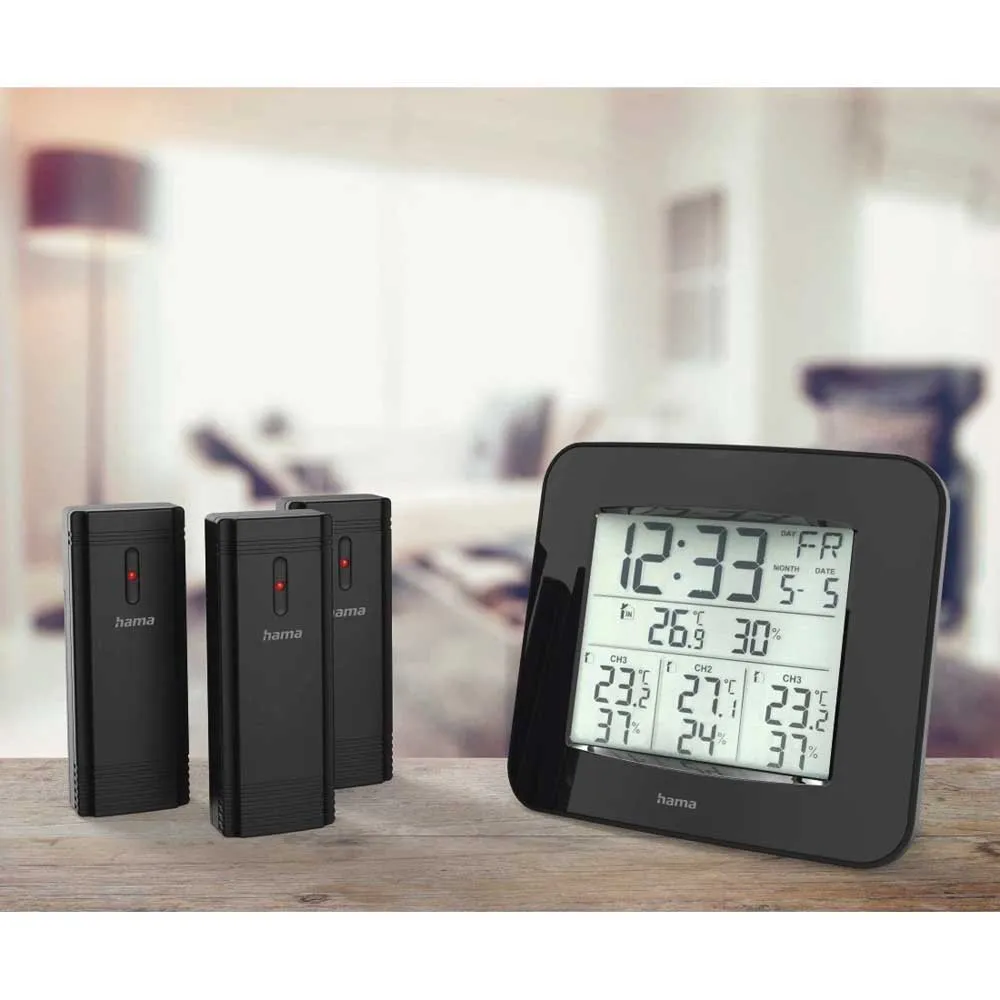 Hama Ews-trio Väderstation, Black, One Size
