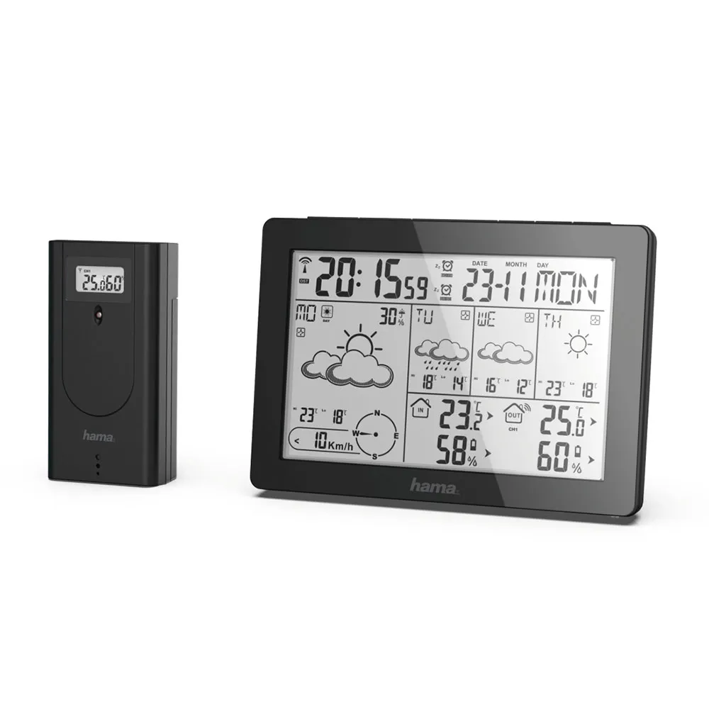 Hama Meteotime Termometer Och Hygrometer, Black, One Size
