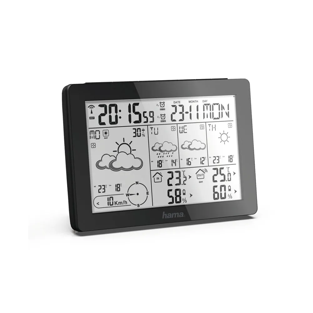 Hama Meteotime Termometer Och Hygrometer, Black, One Size
