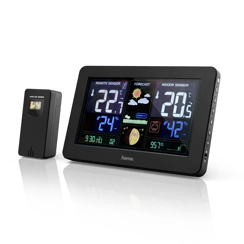 Hama Premium Väderstation, Black, One Size