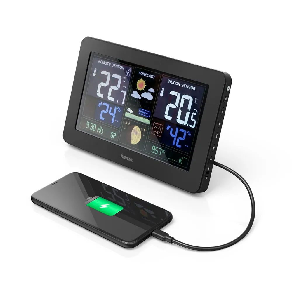 Hama Premium Väderstation, Black, One Size