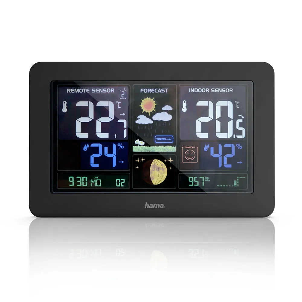 Hama Premium Väderstation, Black, One Size