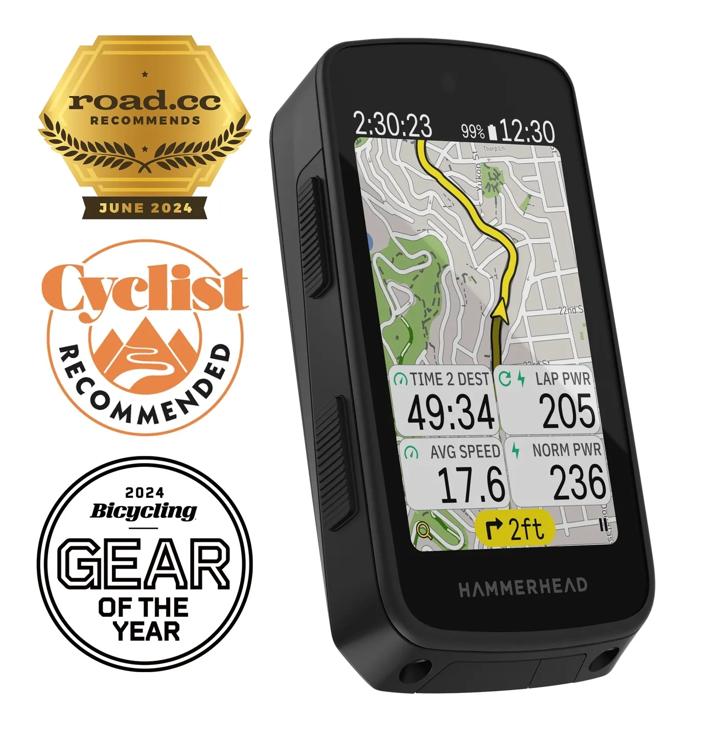 HAMMERHEAD Karoo GPS Cykeldator, Black, One Size