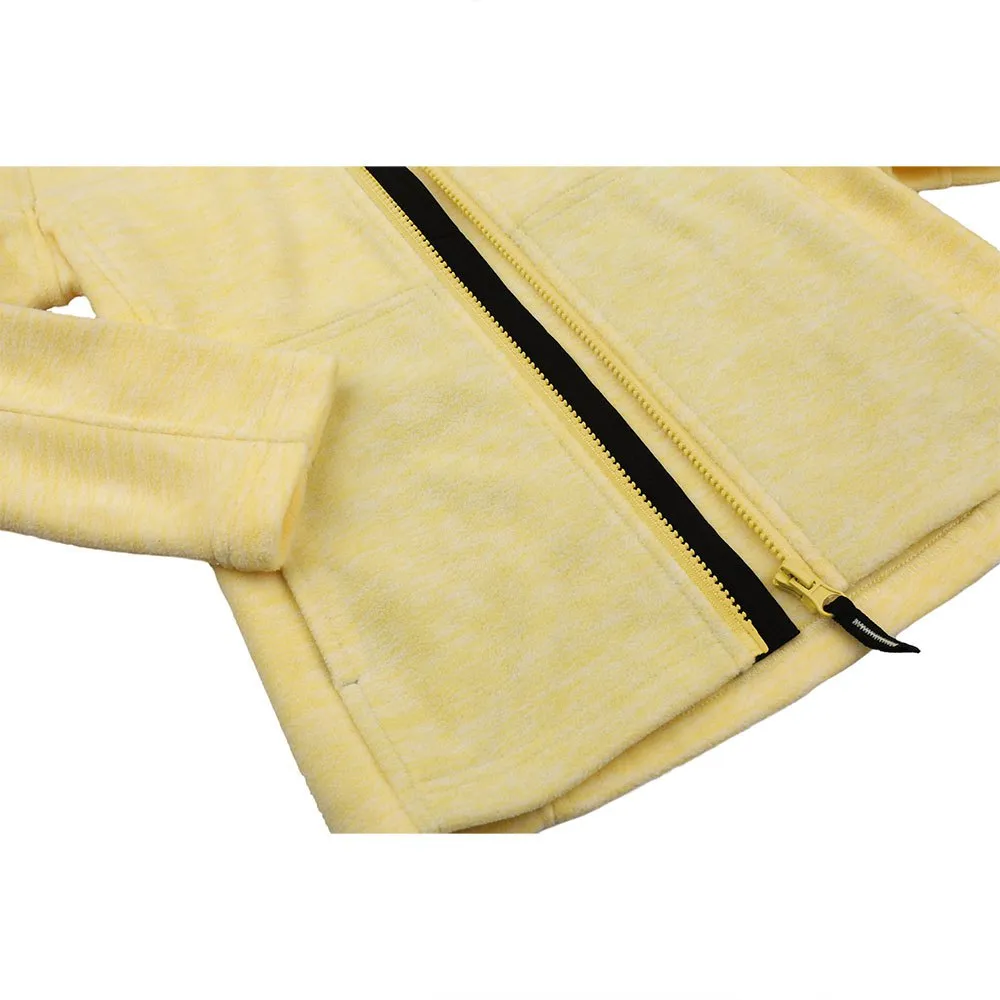 Hannah Alma Sweatshirt Med Dragkedja, Sunshine melange, 10-11Y