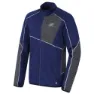 Hannah Maddox Fleece Med Halv Dragkedja, Twilight blue / light gray melange