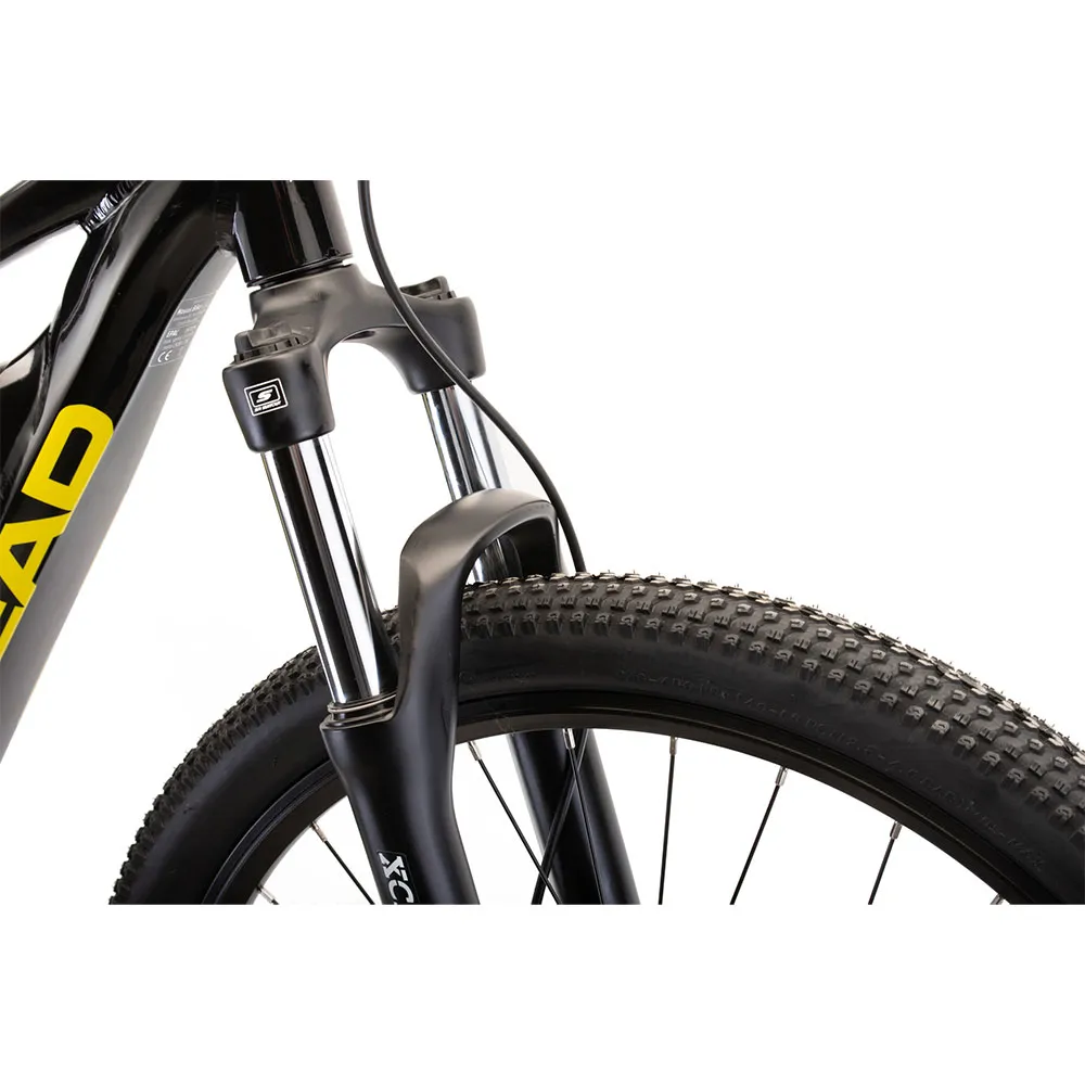 Head Bike E Ridott 26´´ Elcykel Mtb, Black / yellow, 36, 418Wh