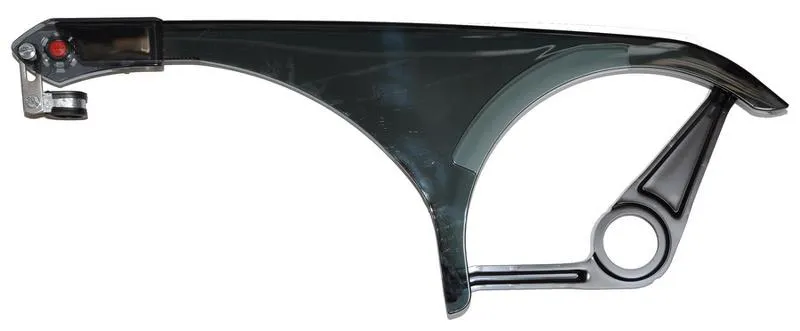 Hebie Kedjeskärm till montering vid vevlager, Black / clear, 48t