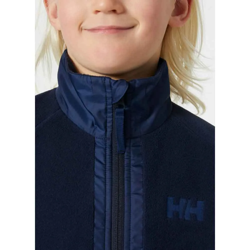Helly Hansen Junior Marka Fleece Fleecejacka Med Dragkedja, Navy, 8Y