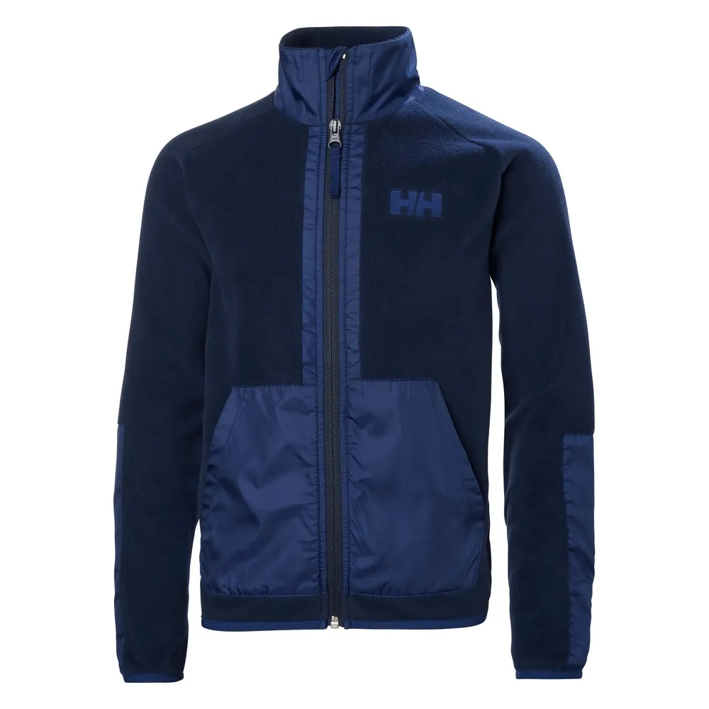 Helly Hansen Junior Marka Fleece Fleecejacka Med Dragkedja, Navy, 8Y