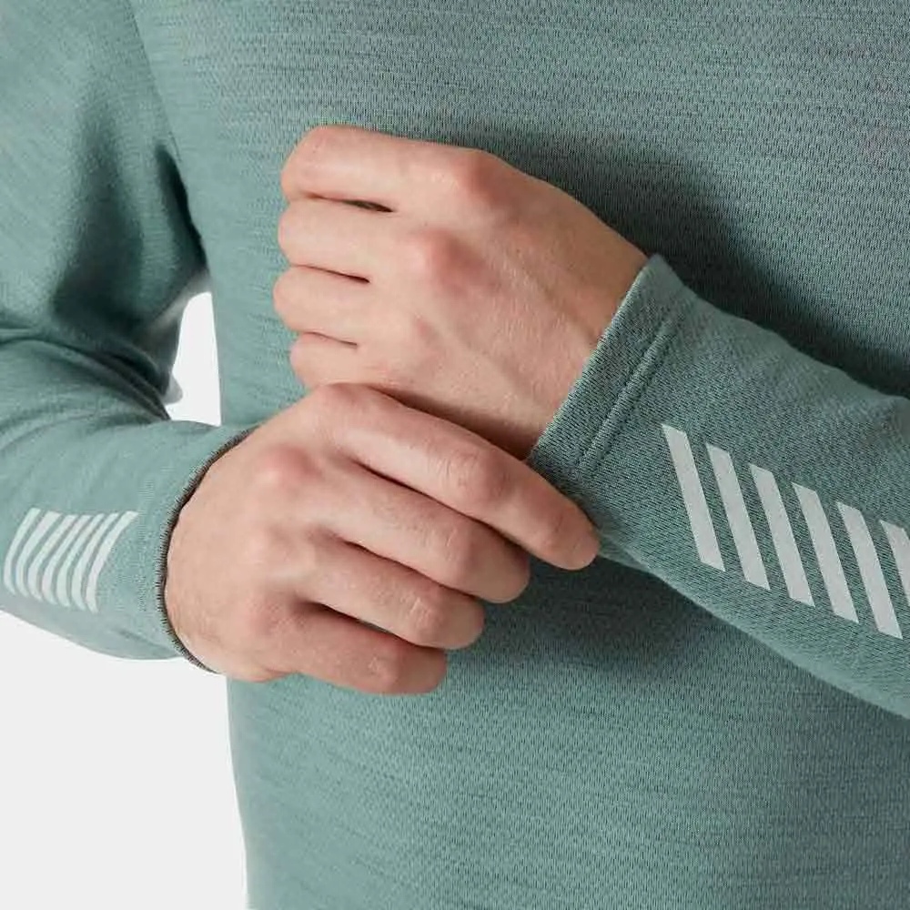 Helly Hansen Lifa Merino Midweight T-shirt Med Lång ärm male, Cactus Helly Hansen Lifa Merino Midweight T-shirt Med Lång ärm male, Cactus