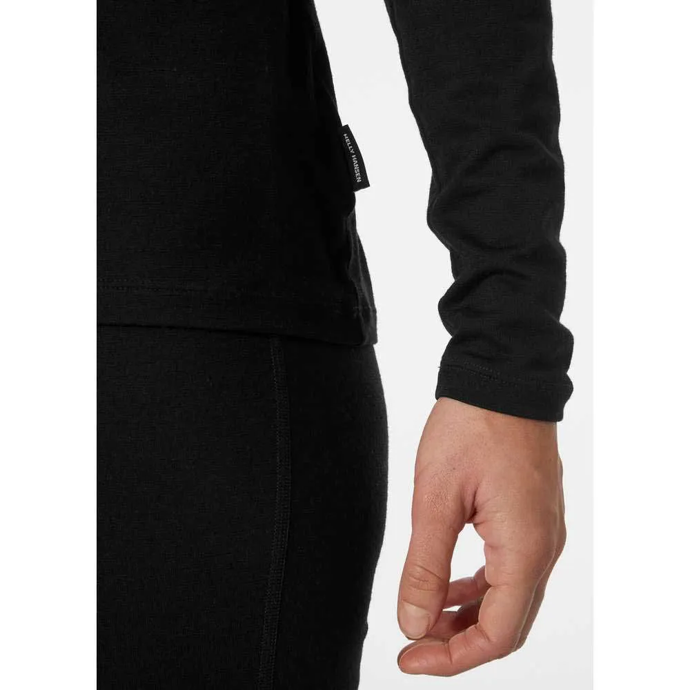 Helly Hansen Merino Crew T-shirt Med Lång ärm, Black