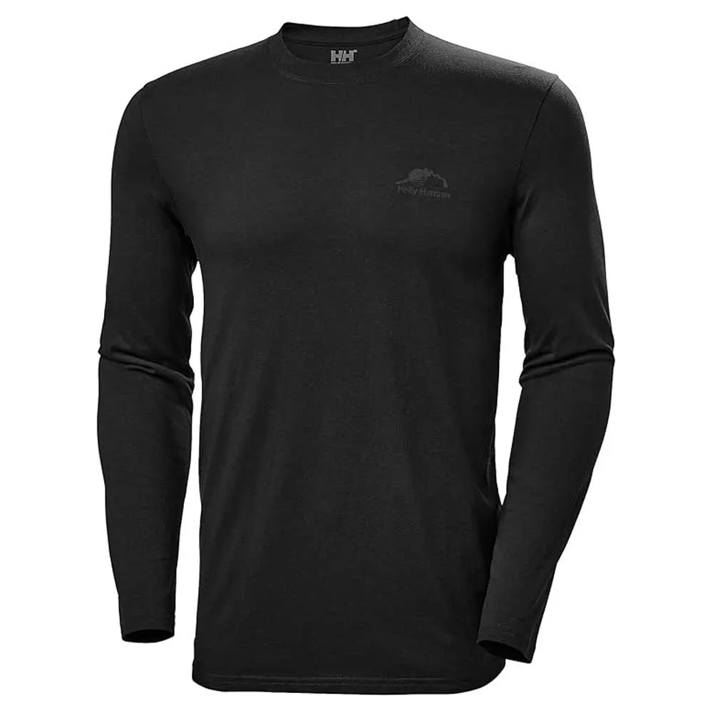 Helly Hansen Nord Graphic T-shirt Med Lång ärm, Ebony Helly Hansen Nord Graphic T-shirt Med Lång ärm, Ebony