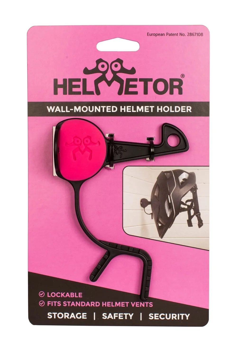 Helmetor Hjälm Väggfäste, Rosa
