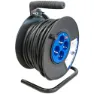 Hepoluz H05vv-f 4 Outlets With Circuit Breaker 3x1.5 Mm 25m 25 M Kabeltrumma, Black / blue, One Size