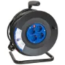 Hepoluz H05vv-f 4 Outlets With Circuit Breaker 50 M Kabeltrumma, Black / blue, One Size