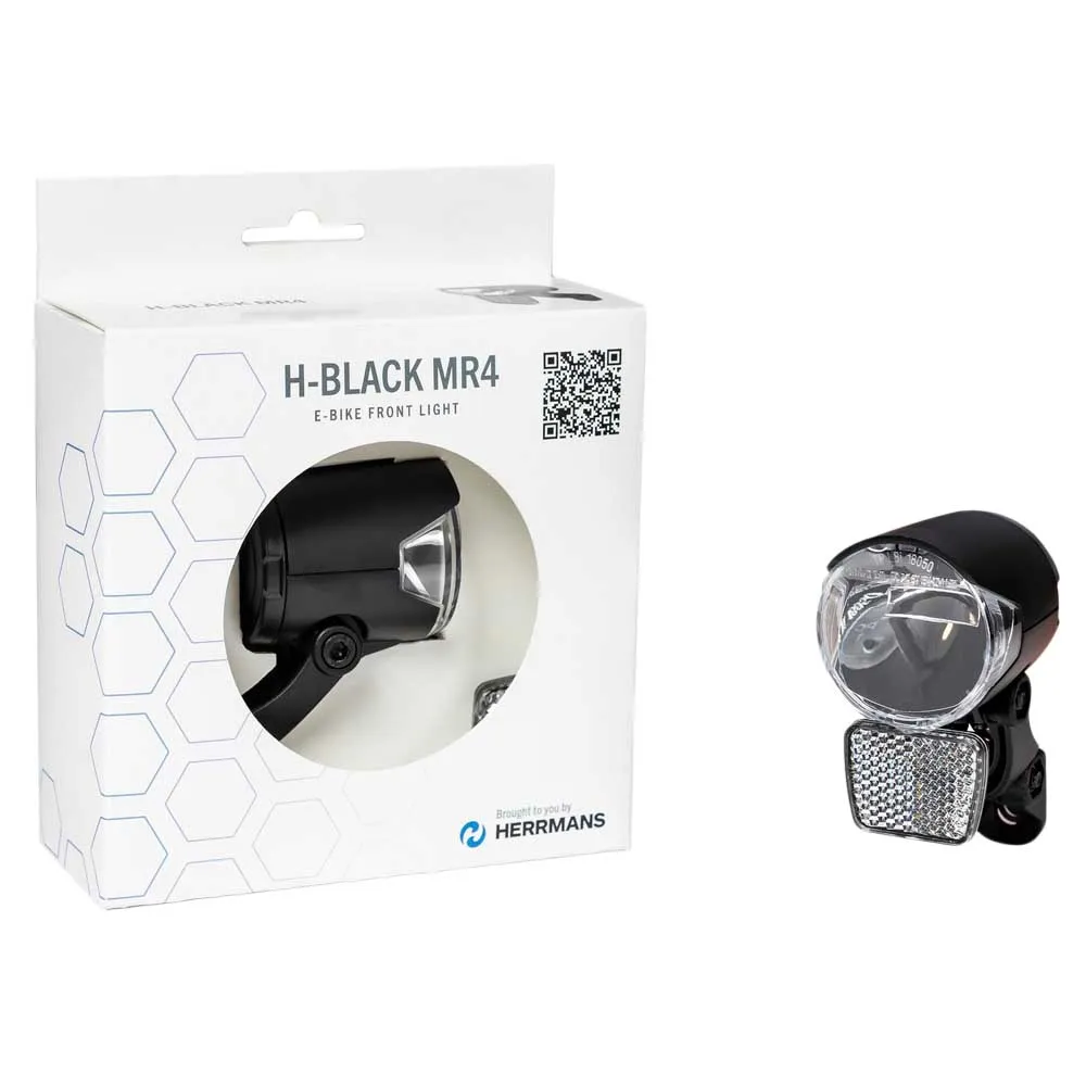 Herrmans H-black Mr4 Dynamo Framlampa, Black, 100 Lumens