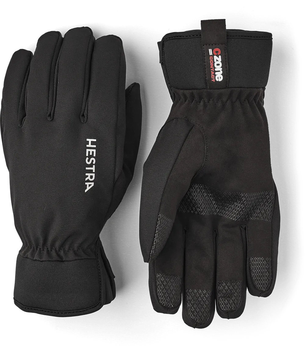 Hestra Czone Contact 5 Finger Cykelhandske, Svart Hestra Czone Contact 5 Finger Cykelhandske, Svart