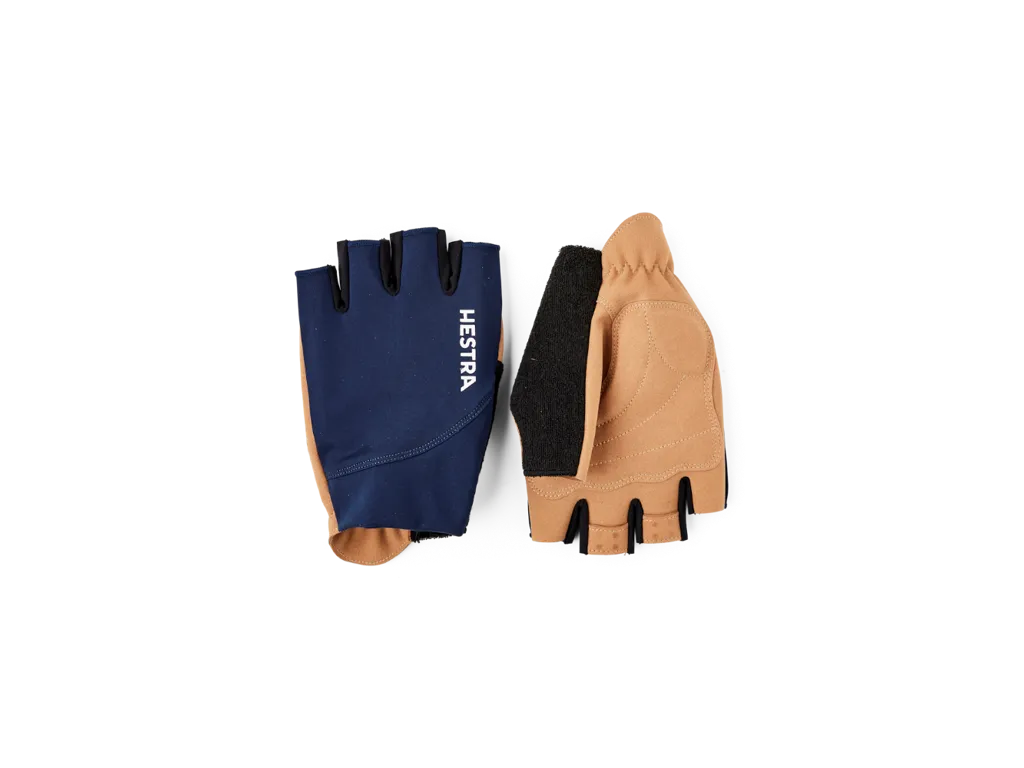 Hestra Spiro Short cykelhandskar navy/tan unisex Hestra Spiro Short cykelhandskar navy/tan unisex