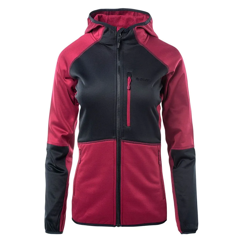 Hi-tec Camila Fleecejacka Med Dragkedja, Beet red / anthracite Hi-tec Camila Fleecejacka Med Dragkedja, Beet red / anthracite