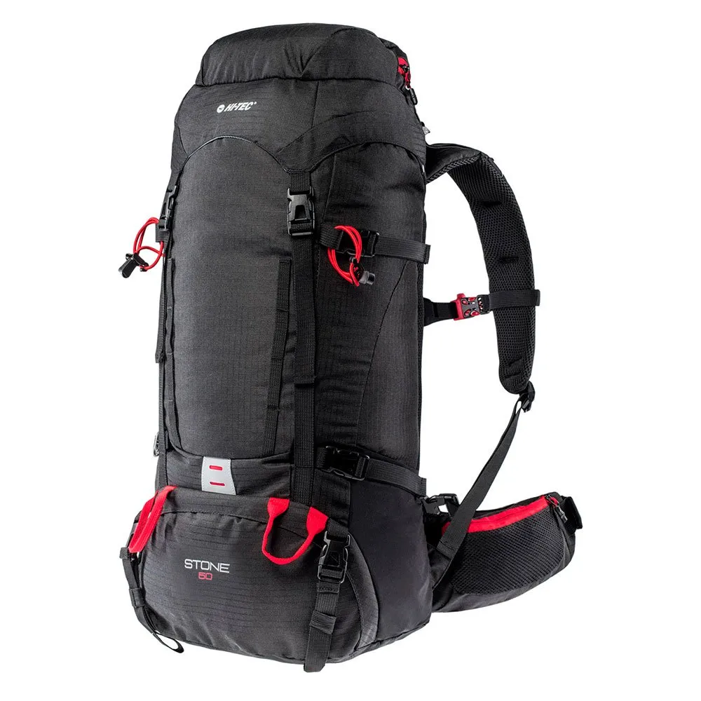 Hi-tec Stone 50l Ryggsäck, Black / high risk red