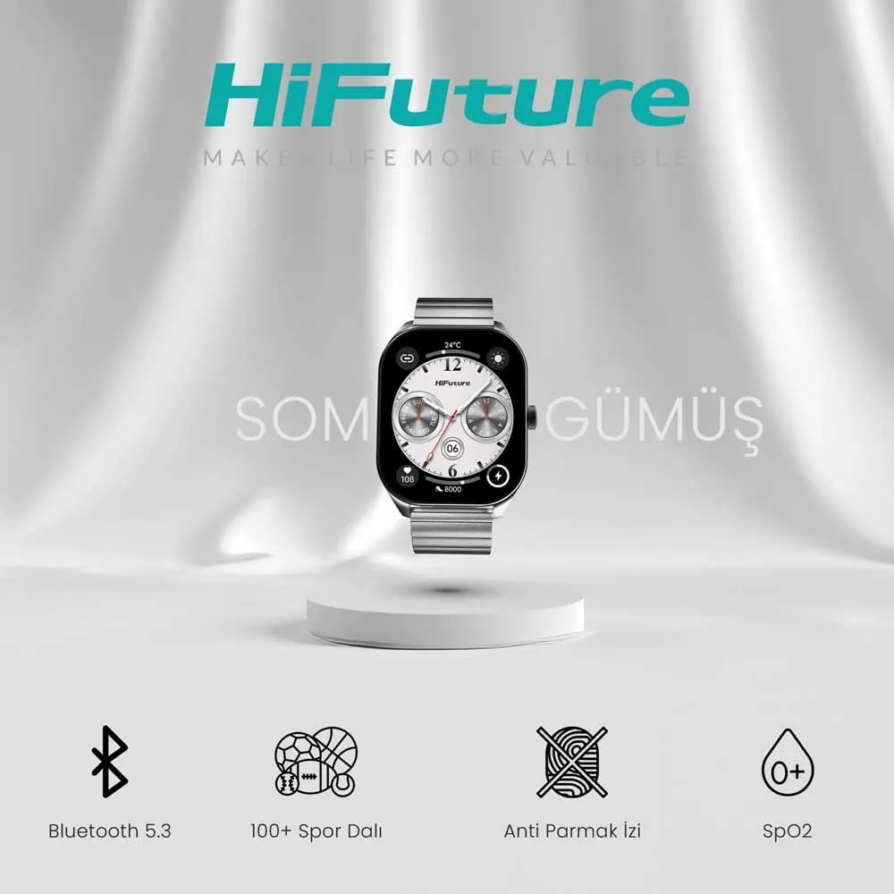 Hifuture Apex Smartklocka, Silver