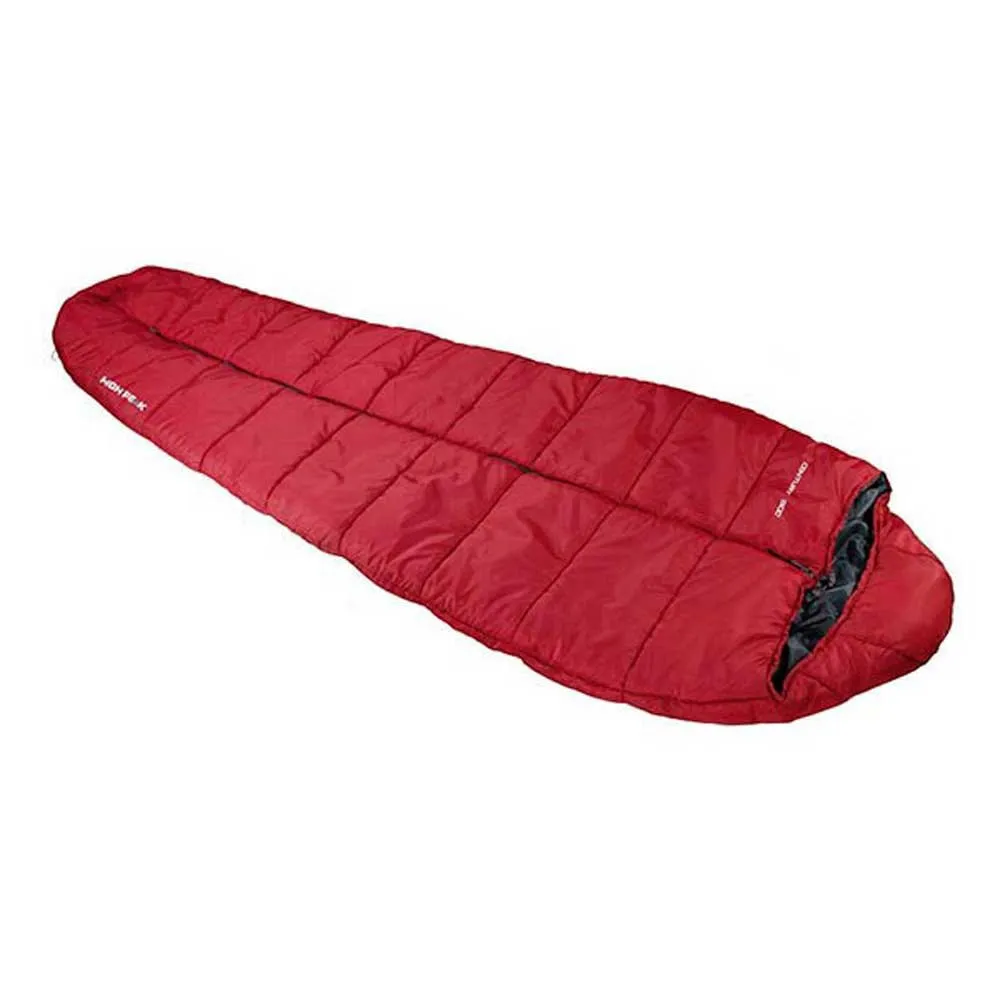 High Peak Century 300 Sovsäck, Darkred / grey, Left Zipper