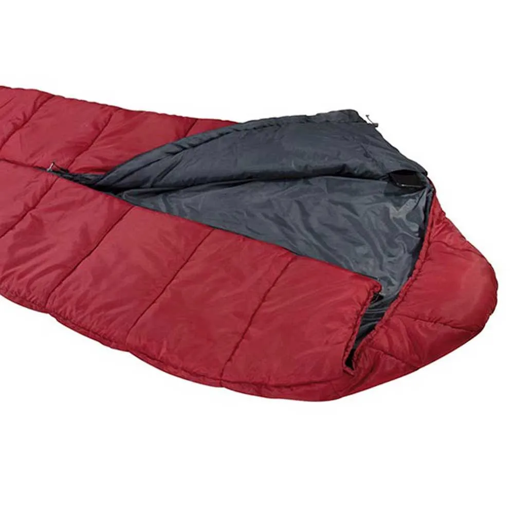 High Peak Century 300 Sovsäck, Darkred / grey, Left Zipper