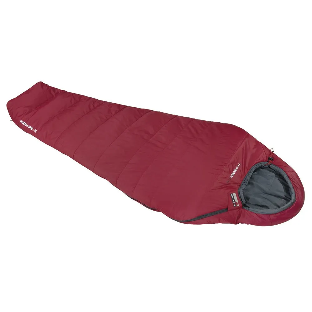 High Peak Hyperion 1m Sovsäck, Dark red / grey, Left