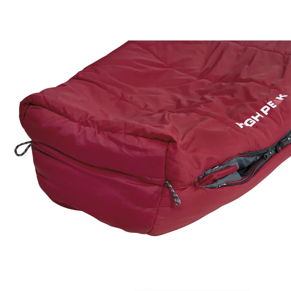 High Peak Hyperion 1m Sovsäck, Dark red / grey, Left