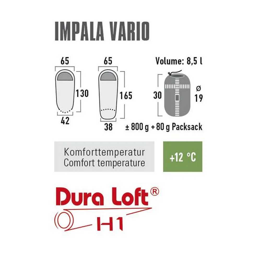 High Peak Impala Vario Sovsäck, Green