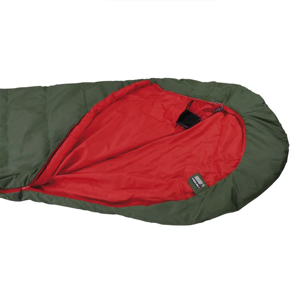 High Peak Pak 600 Eco Sovsäck, Green / red, Left