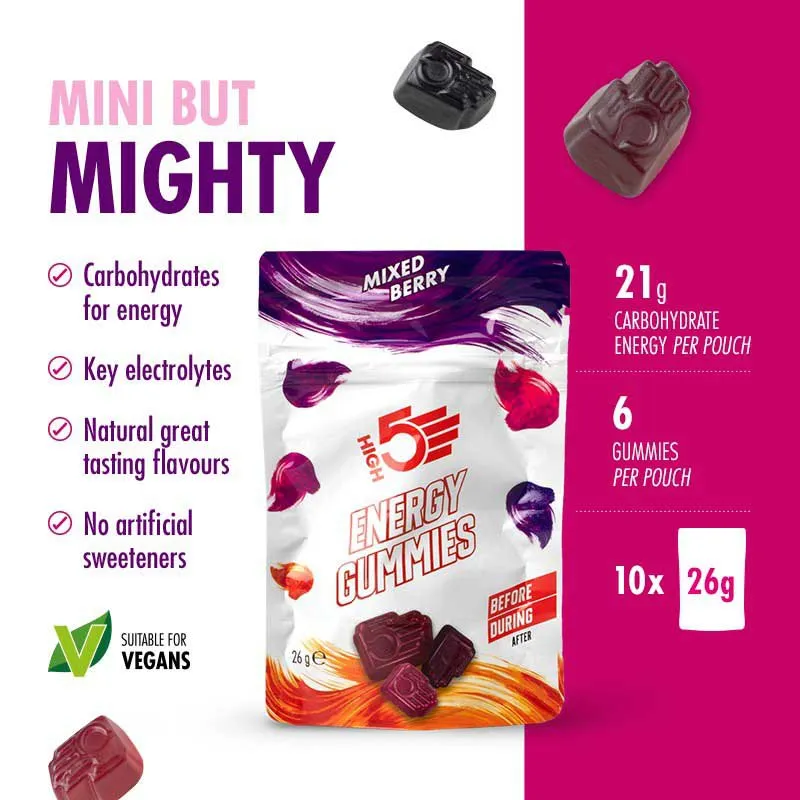 High5 Energi Gummies Låda Bär 26g 10 Enheter, Multicolor, One Size