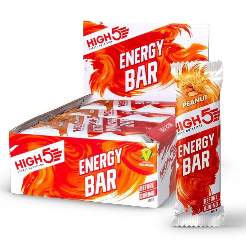 High5 Energibar Låda Jordnöt 55g 12 Enheter, White / red, One Size High5 Energibar Låda Jordnöt 55g 12 Enheter, White / red, One Size