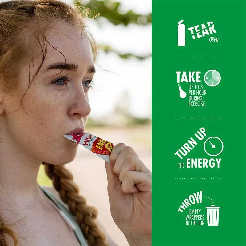 High5 Låda Med Energigeler äpple 40g 20 Enheter, White / red, One Size