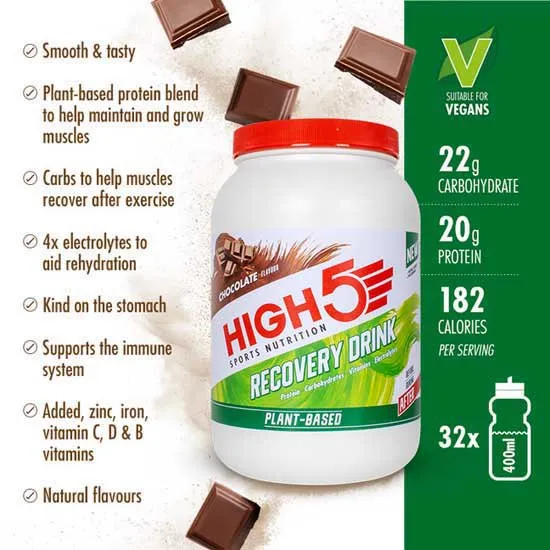 High5 Plant-based Återhämtningsdryck Choklad, Multicolor, One Size