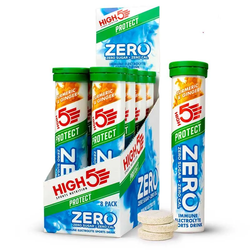 High5 Zero Protect Tablettask Gurkmeja Och Ingefära 8 Enheter, White / blue, One Size