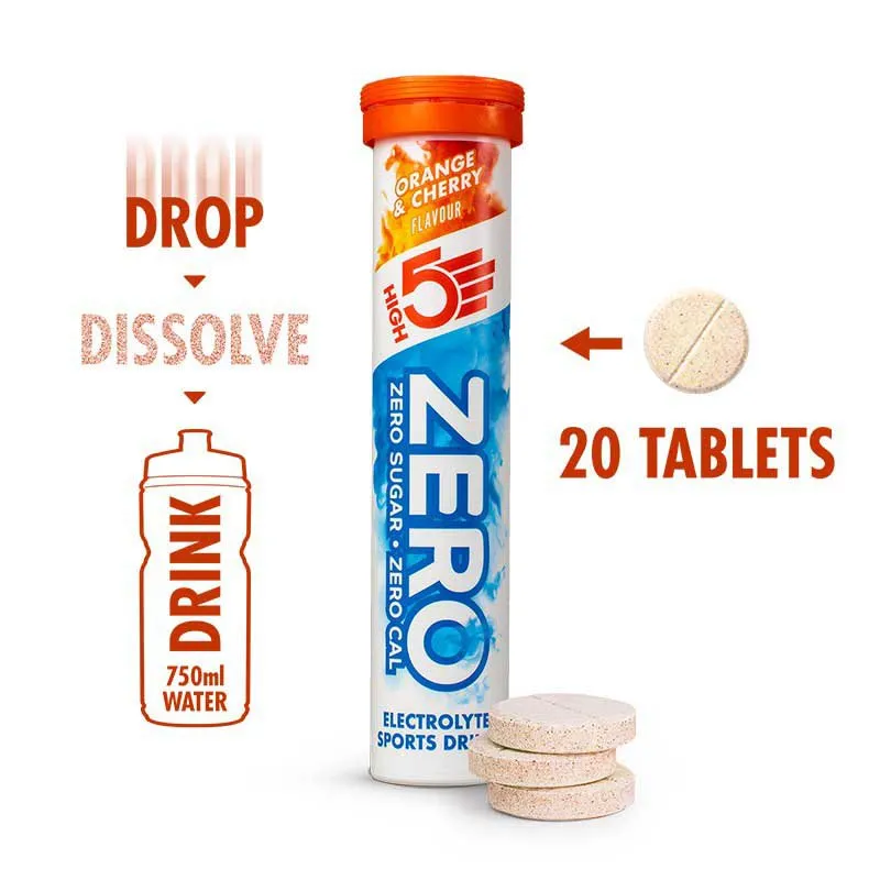 High5 Zero Tablettask Apelsin Och Körsbär 8 Enheter, White / blue, One Size High5 Zero Tablettask Apelsin Och Körsbär 8 Enheter, White / blue, One Size
