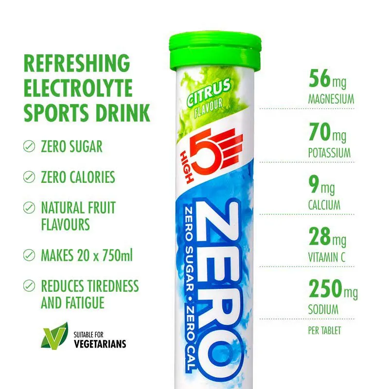 High5 Zero Tablettask Citrusfrukter 8 Enheter, White / blue, One Size