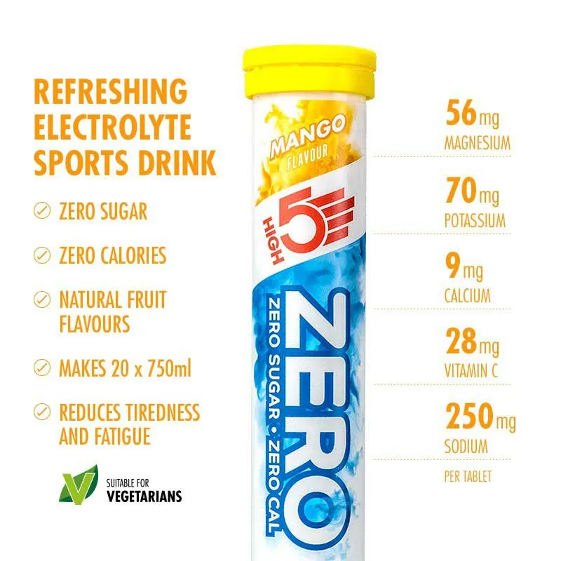 High5 Zero Tablettask Mango 8 Enheter, White / blue, One Size