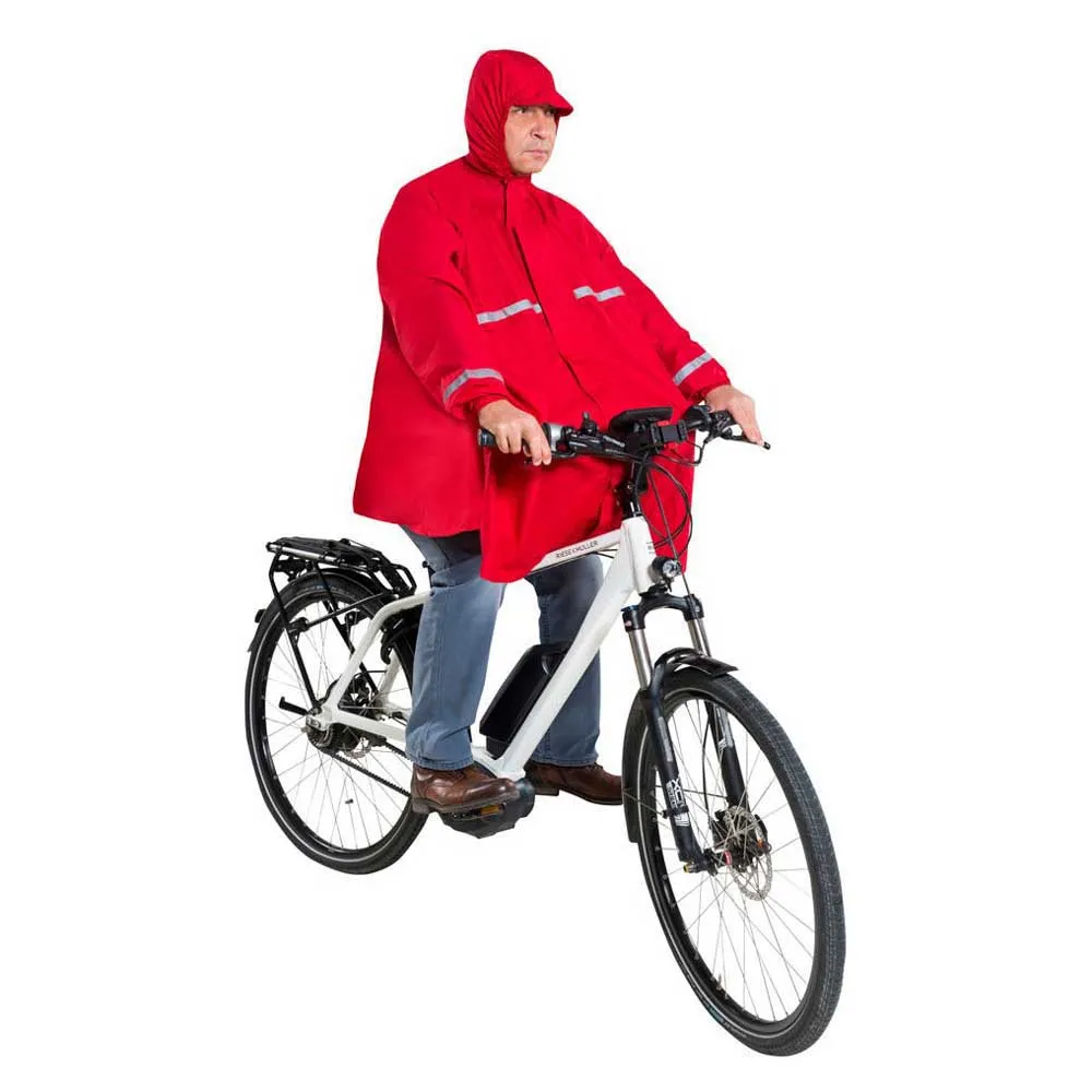 Hock Super Praktiko Zipp Vattentät Poncho, Bordeaux