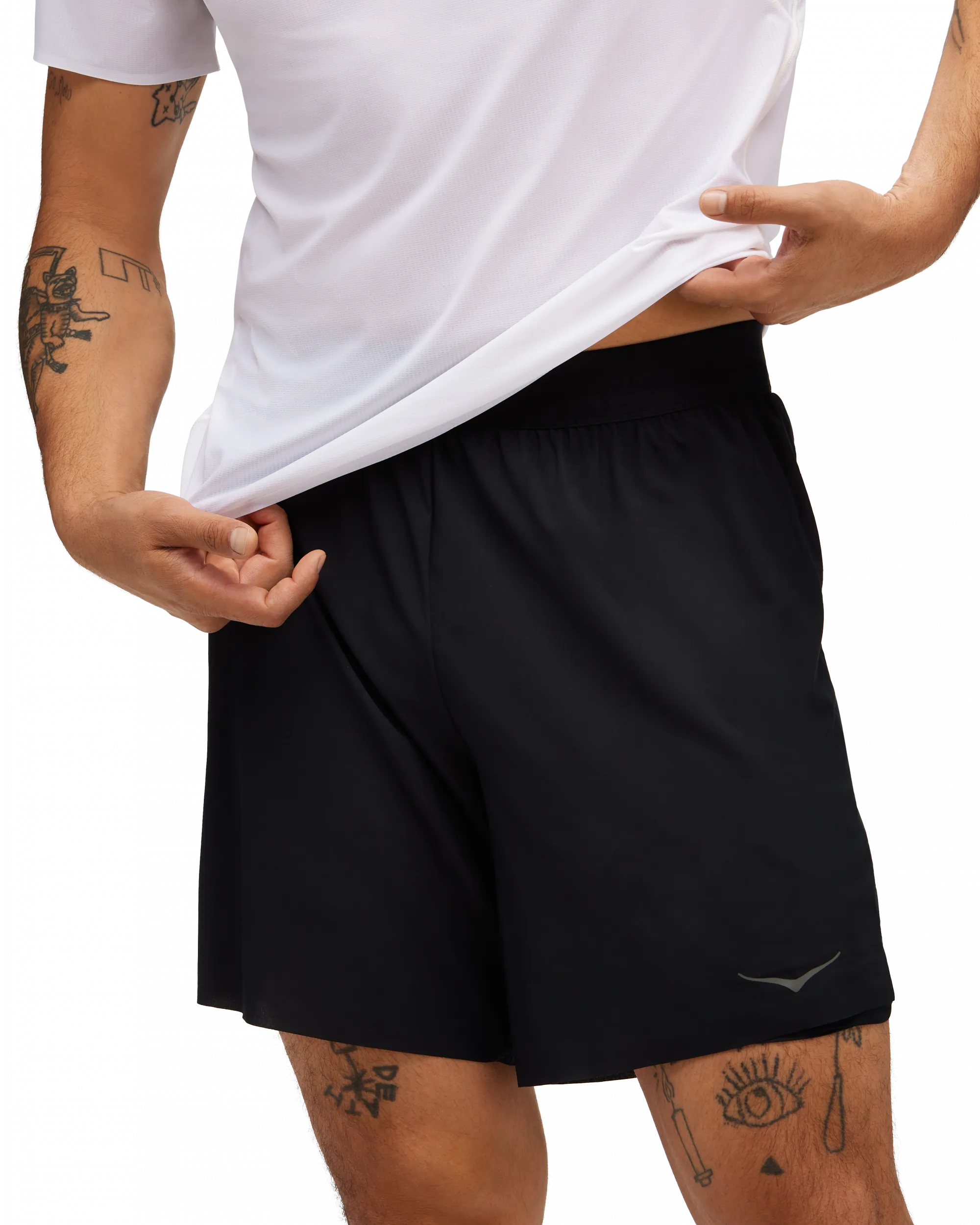 Hoka Men's Glide 7'' Short 2-in-1, Black