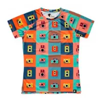 Hoopoe Color Cameras T-shirt Med Korta ärmar female