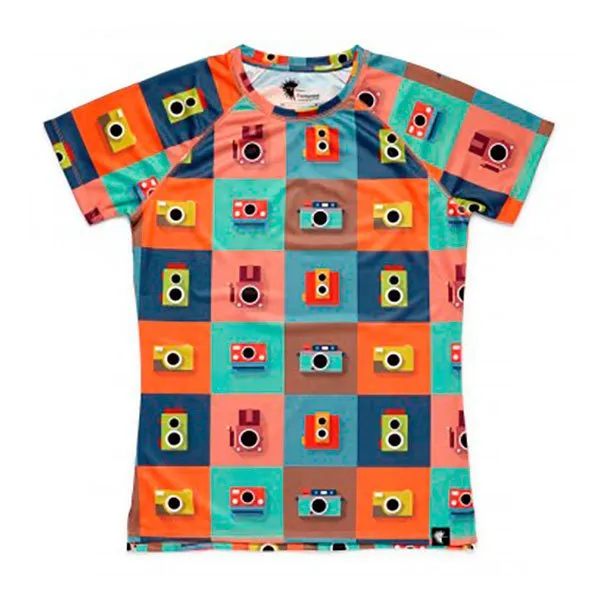 Hoopoe Color Cameras T-shirt Med Korta ärmar female, Multicolour Hoopoe Color Cameras T-shirt Med Korta ärmar female, Multicolour