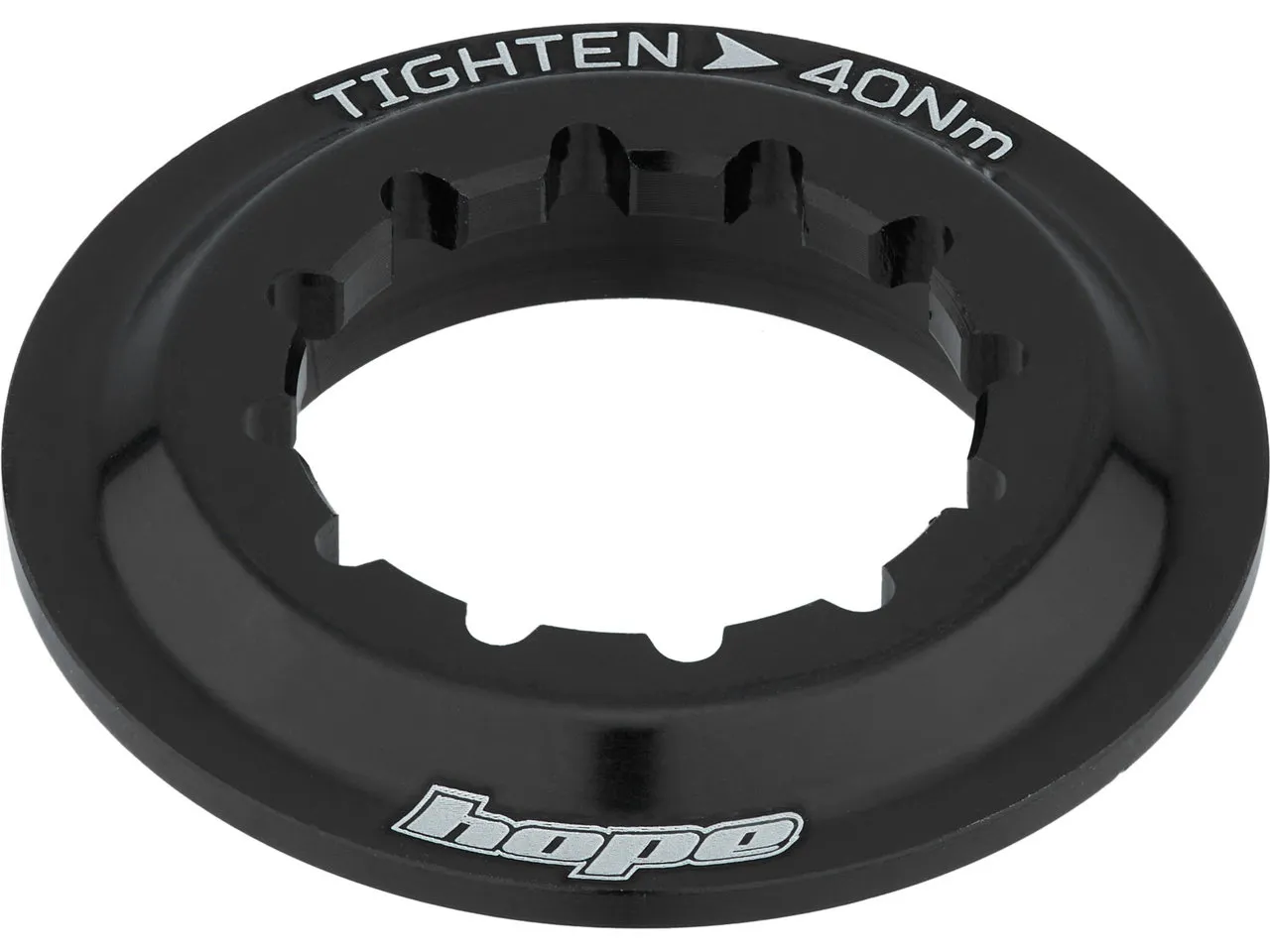 Hope Center Lock Verschlussring mit Innenverzahnung, Black, One Size