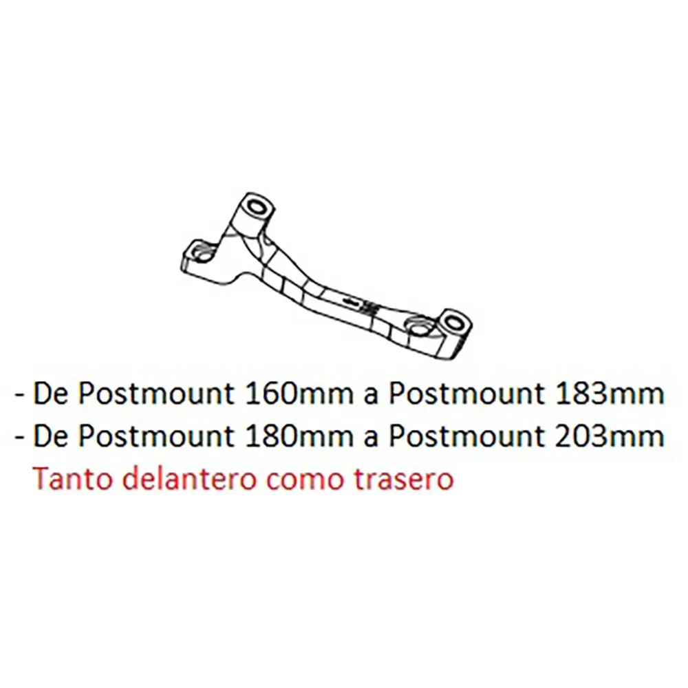 Hope H Is Postmount Skivbromsoksadapter, Black, 160-183mm / 180-203mm